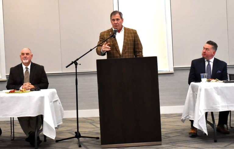 City of Gadsden Mayor Craig Ford speaks at the YMCA Mayor’s Banquet on November 17 at the Venue at Coosa Landing.