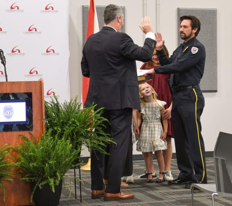 Jay Freeman swearing in