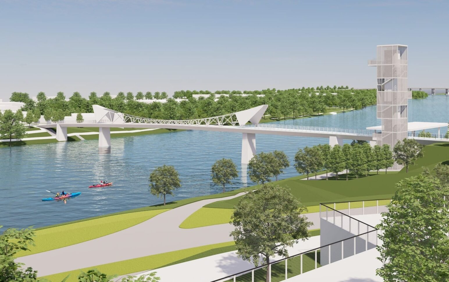 Pedestrian Bridge - Riverfront Master Plan
