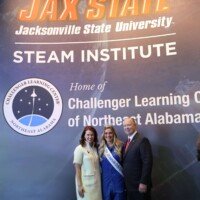 Farrah Hayes (right), Mrs. Jacksonville State University, Ellington Jones (middle) and Don Killingsworth.