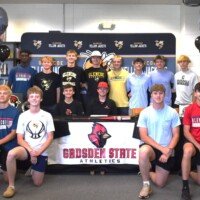 Aidan Johnson at his signing ceremony with the Glencoe baseball team.