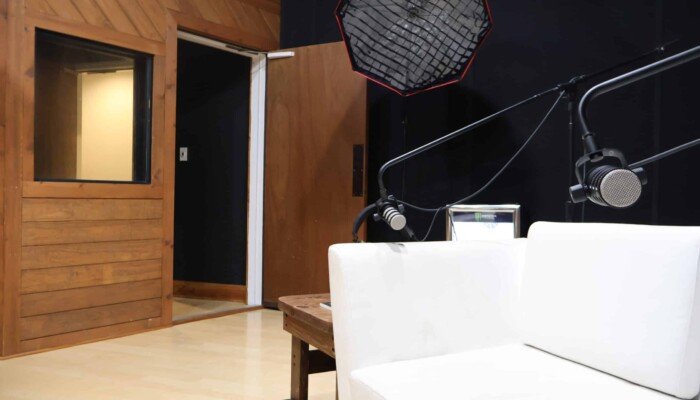 The podcasting studio.