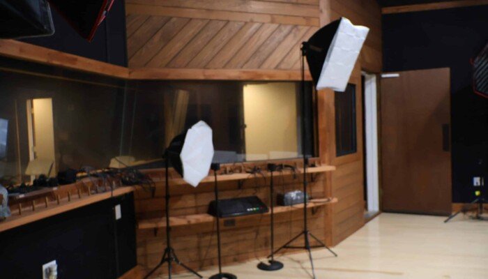 The podcasting studio.