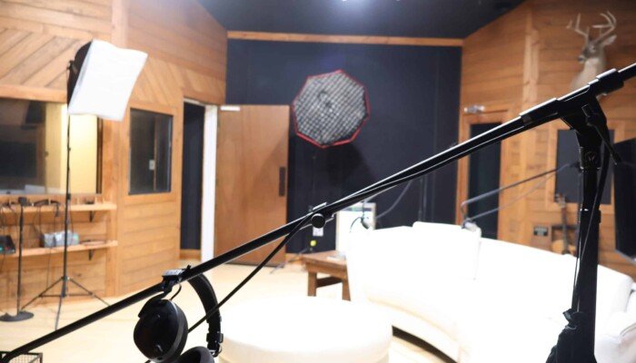 The podcasting studio.