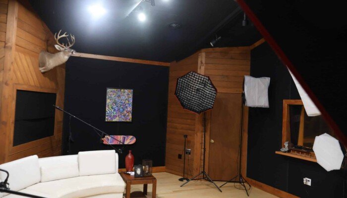 The podcasting studio.