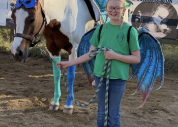 The third place contestants of the Cassidy Jordan Horsemanship Halloween costume content. Photo courtesy of Gadsden Messenger photographer Teri Chupp.